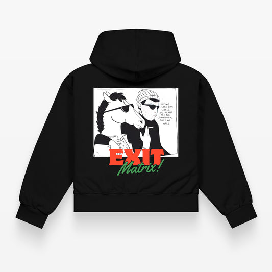 Oversized Matrix Bojack Horseman  graphic hoodie for men and women bold urban design Egypt