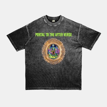 Rick & Morty printed washed Tshirt by Haram Prints. 